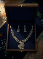 অক্সিডাইজড ফ্লোরাল (toned necklace set) - Image 4