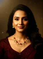 অ্যান্টিক গোল্ড ফ্লোরাল নেকলেস সেট (Antique Gold Floral Necklace Set) - Image 3